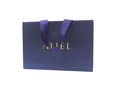 Dark Purple Silk Cloth Paper Bag