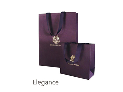 Purple Silk Cloth Paper Bag