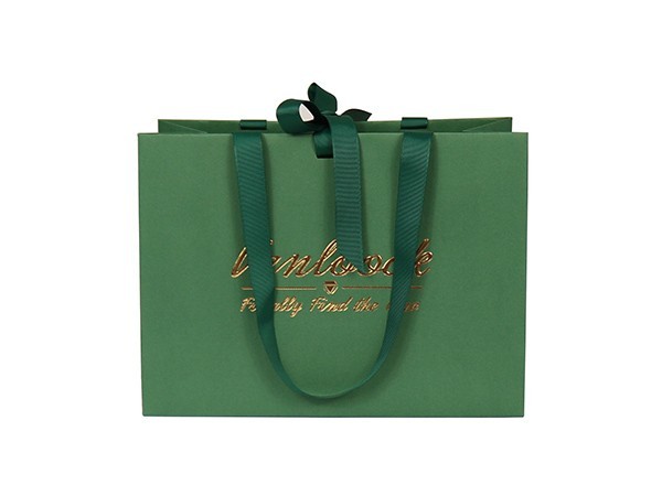 Green Special Paper Bag with Texture